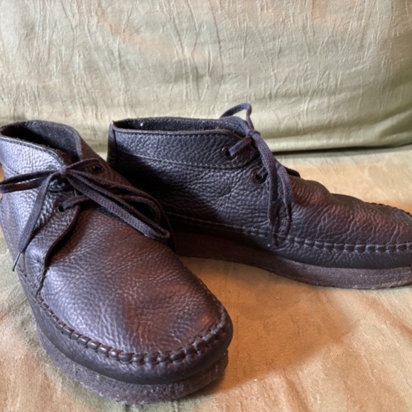 Men's Clark’s Original Black leather shoes - Picture 1 of 10